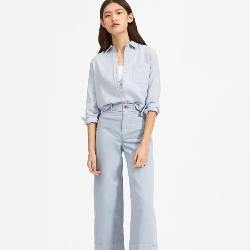 Everlane Wide Leg Chino Pale Blue